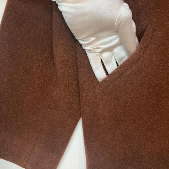 EILEEN FISHER Italian Fabric 100% WOOL Mock Neck FullZip Coat Jacket Pockets XL - Picture 8 of 14